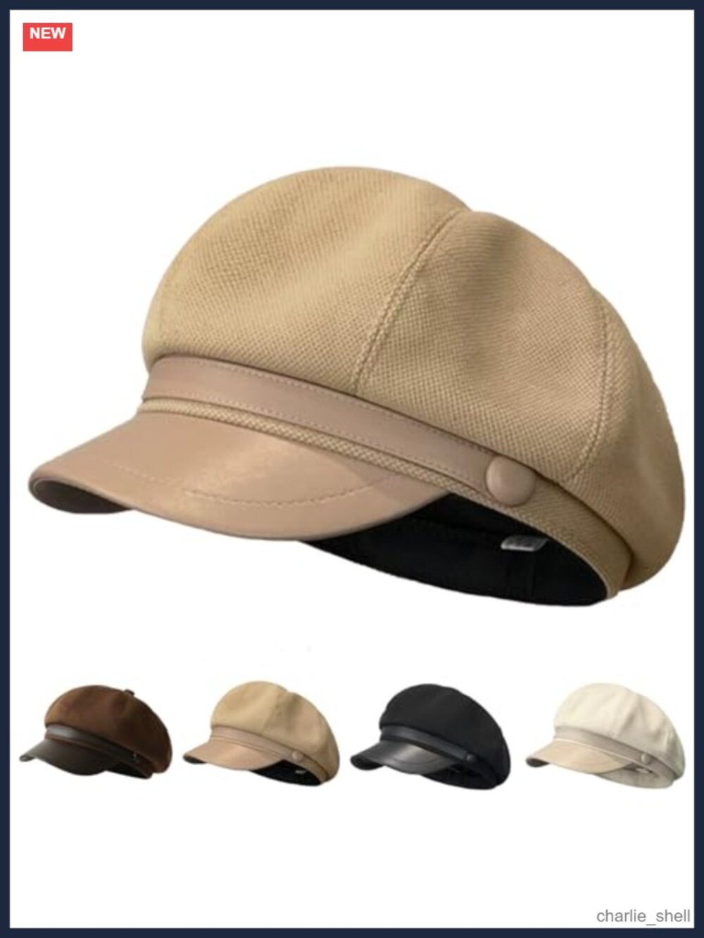 Newsboy Cap Women Men Beret Octagonal Hat Lightweight One Size Fall Winter